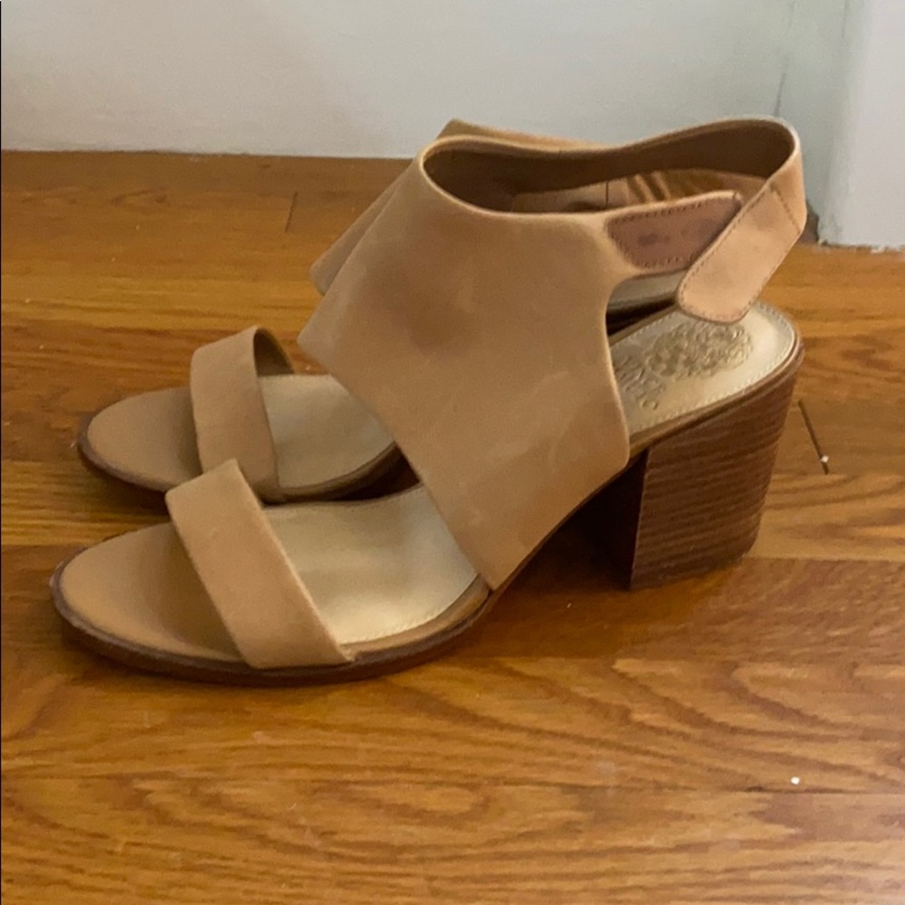 Vince Camuto Block Heel Leather Sandal